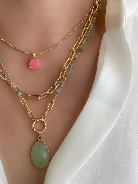 ATELIER MON  round pendant necklace