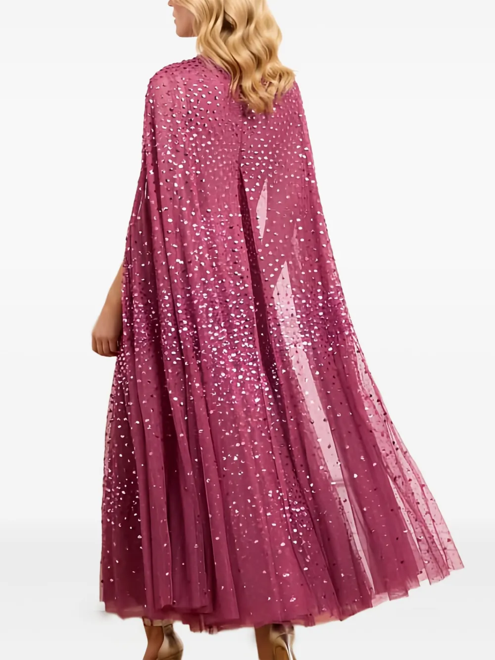 Needle & Thread Maxi-jurk met cape en stippen Roze