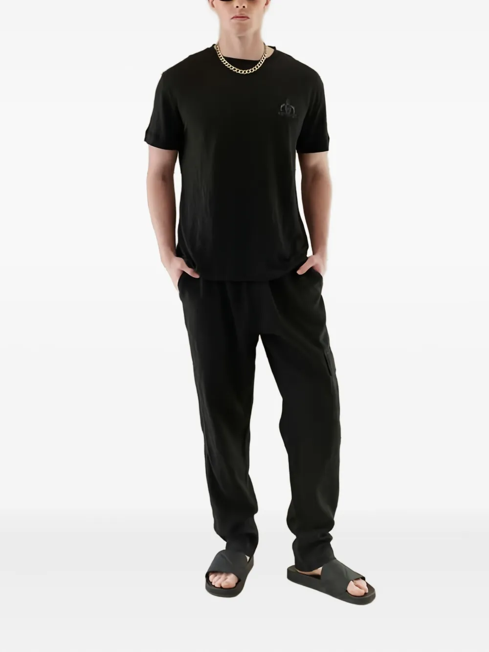 HOMIES MARBELLA Broek met cargo zak en trekkoord - Zwart