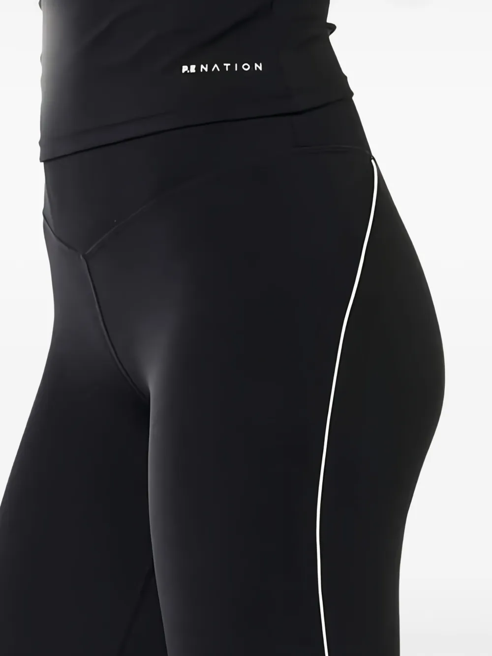 P.e Nation Stripe Full Length Trousers In Black