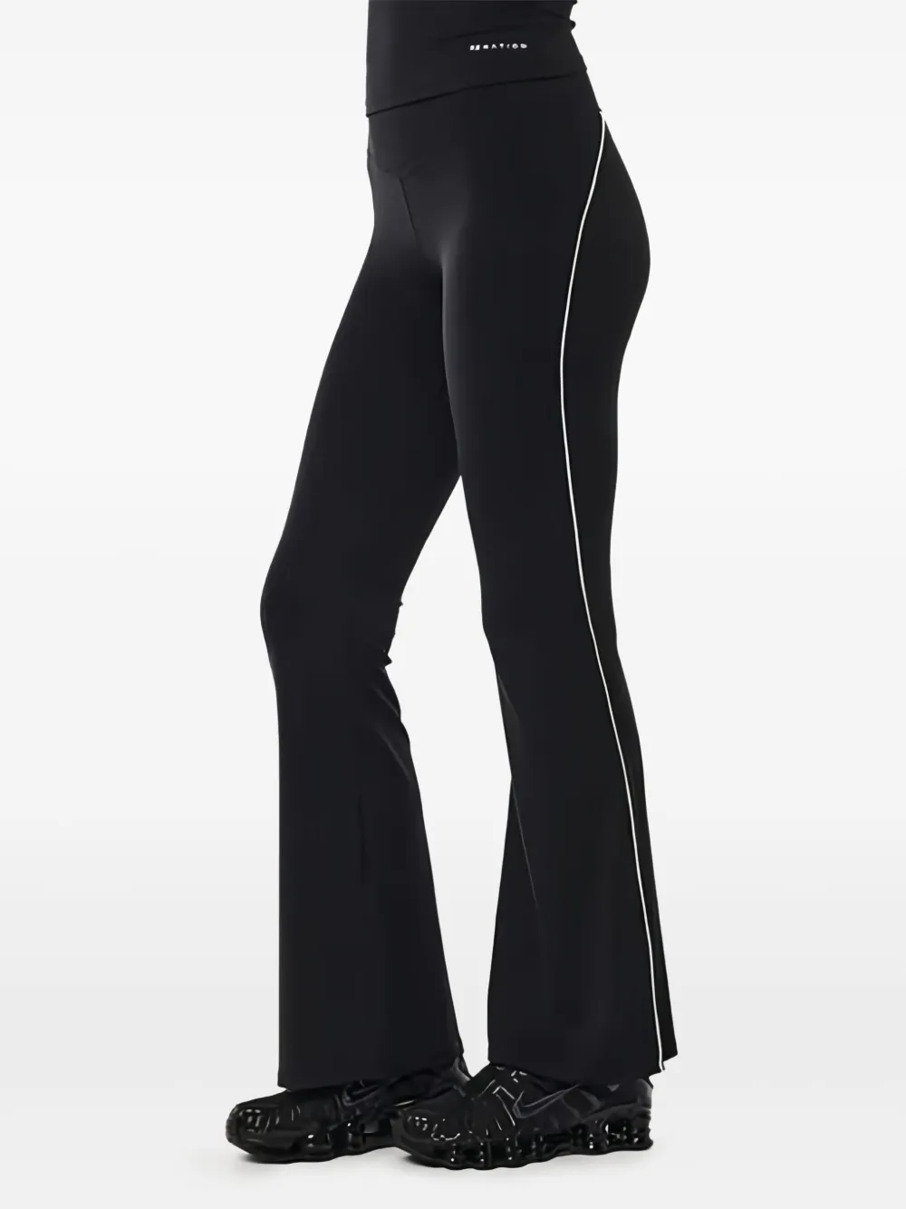 P.e Nation Stripe Full Length Trousers In Black