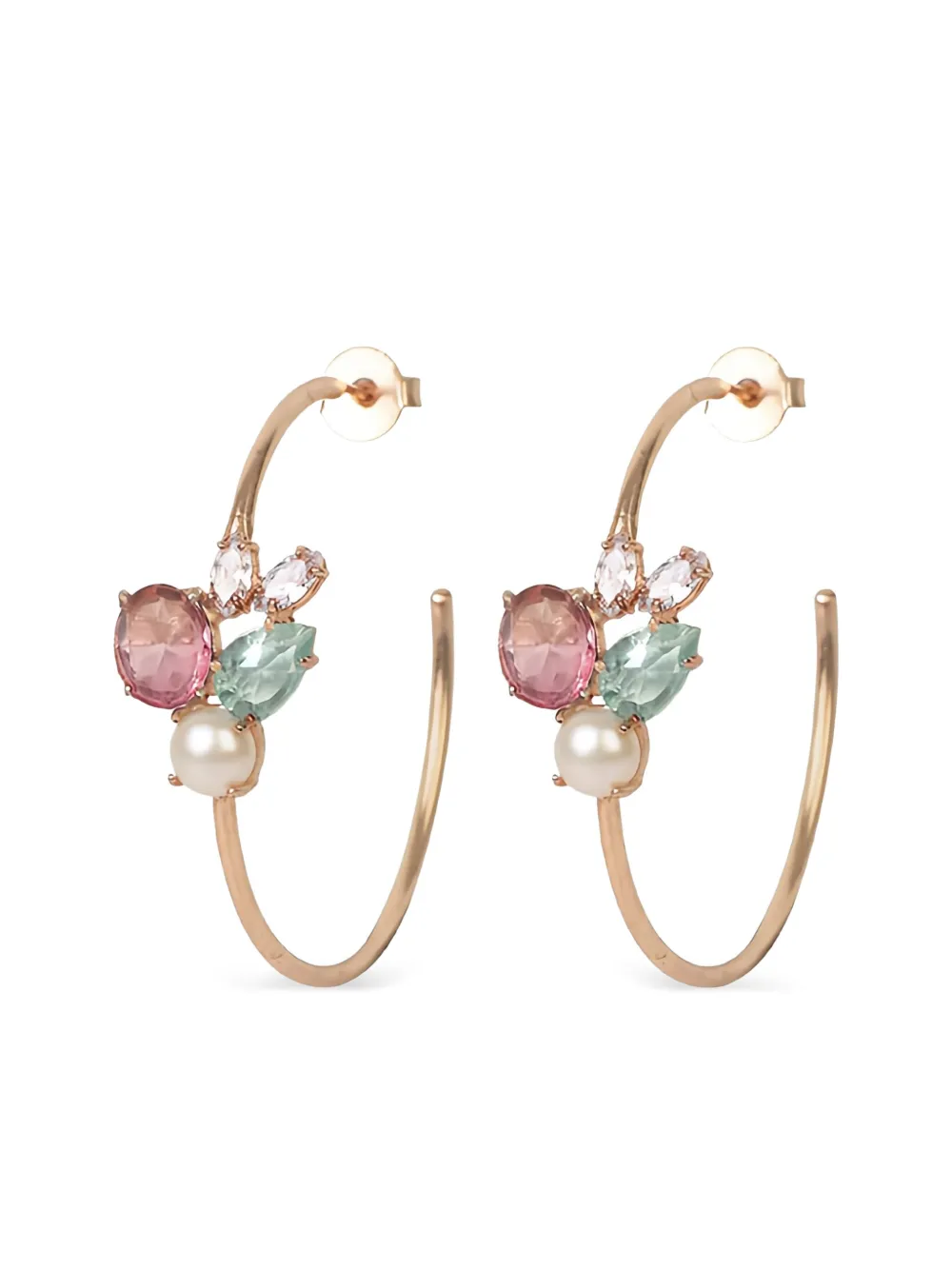 Atelier Mon Candy Cabana Hoop Earrings In Gold