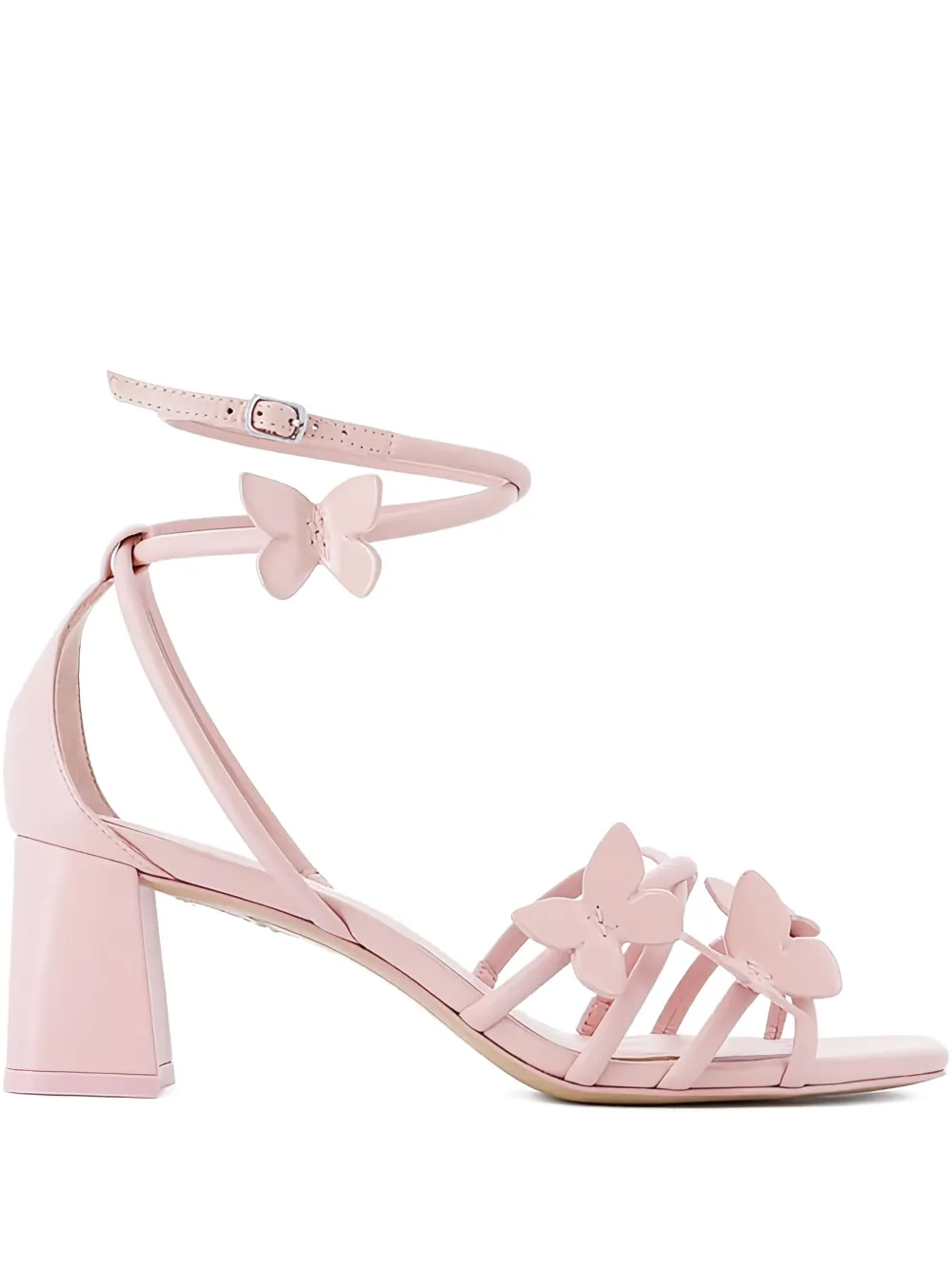 Sophia Webster 60mm Butterfly Block Heel Vanessa Mid Sandals In Pink