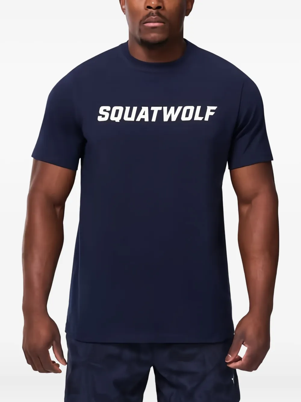 SQUATWOLF playera con cuello redondo y logo | azul | Image 1