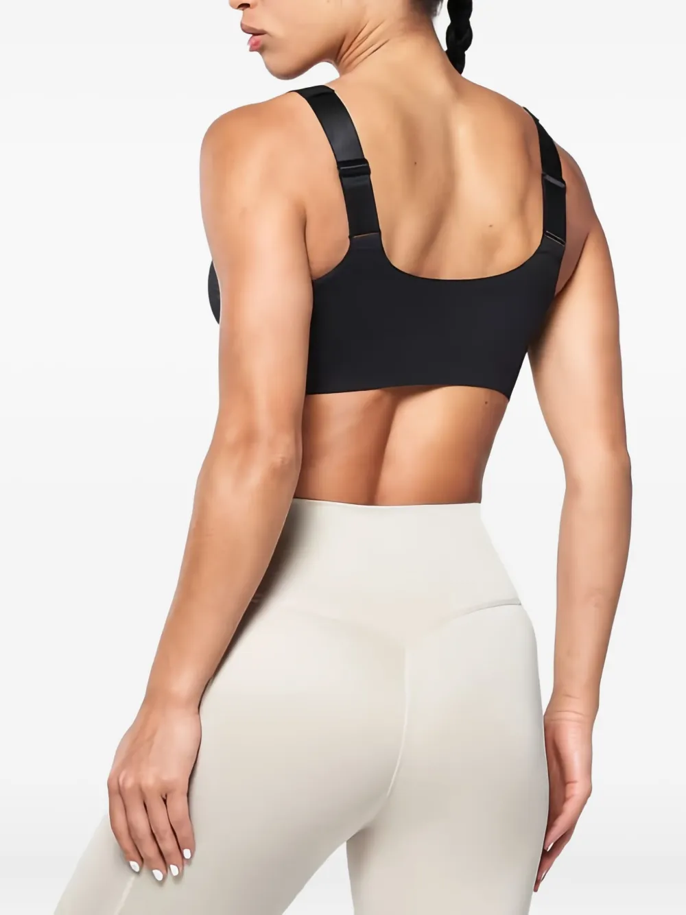 Squatwolf Zip-front Bra Top In Black