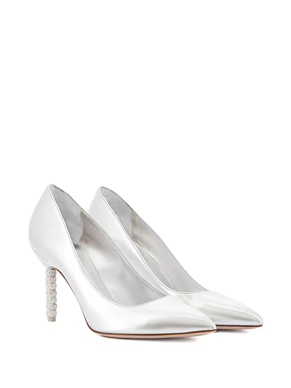 Sophia Webster 85 mm Jasmine verfraaide pumps Zilver
