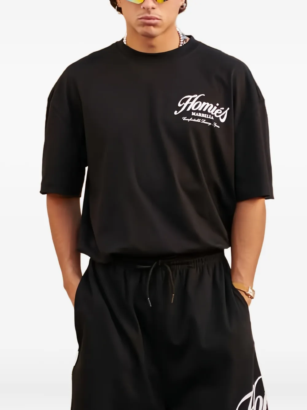 HOMIES MARBELLA T-shirt met logo Zwart