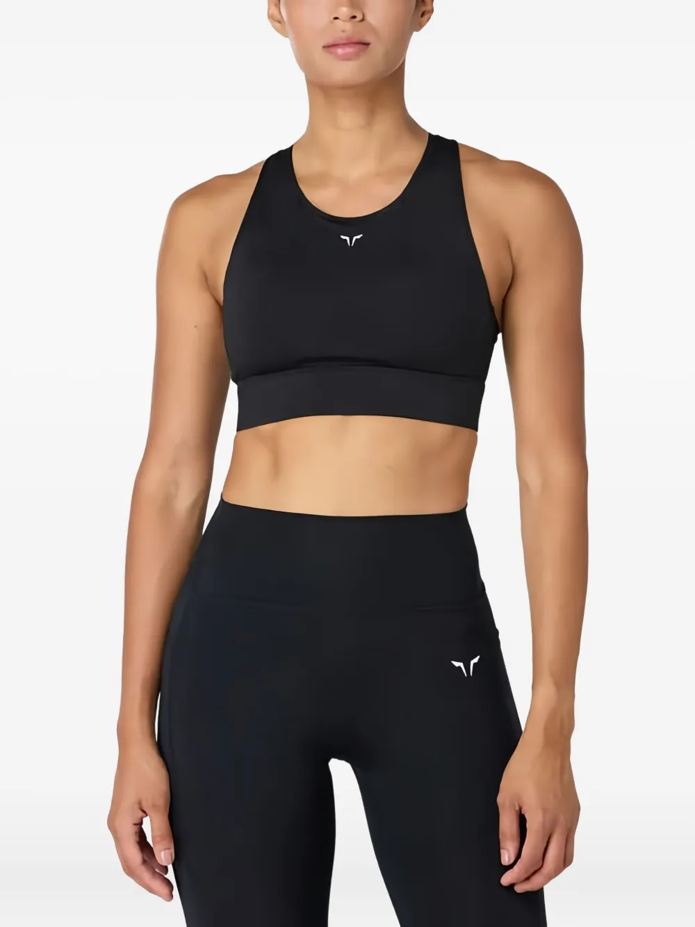 Squatwolf Racerback Cutout Bra Top In Black