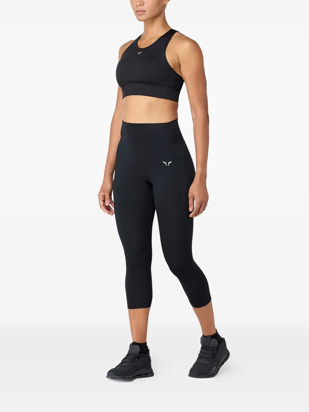 Squatwolf Racerback Cutout Bra Top In Black