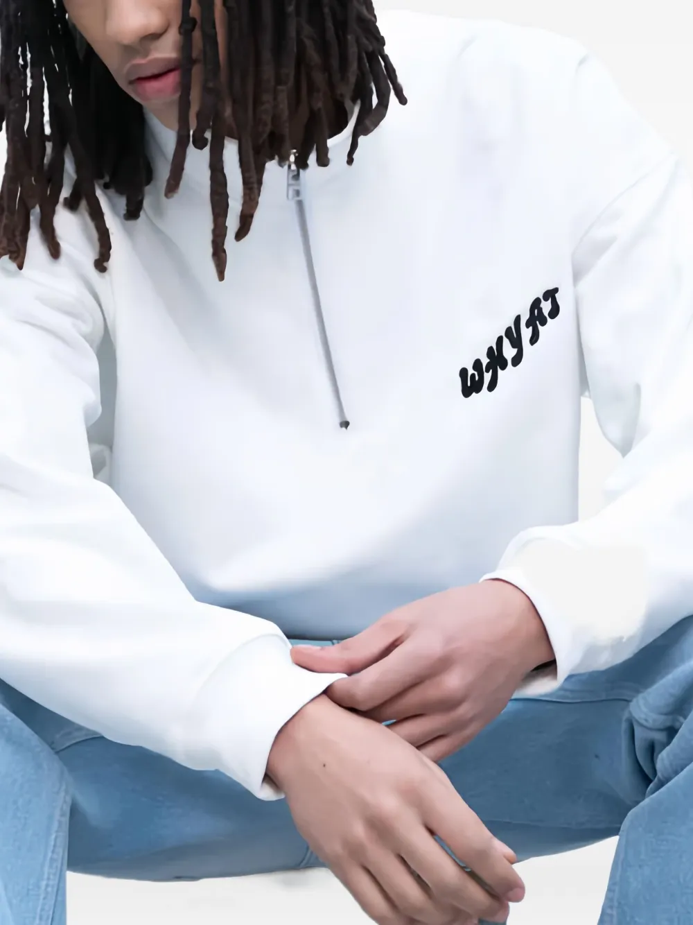 Whyat Monte-carlo Half-zip Sweatshirt In White