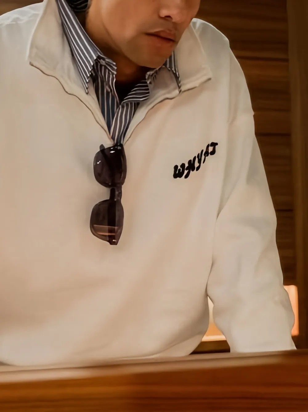 Whyat Monte-carlo Half-zip Sweatshirt In White