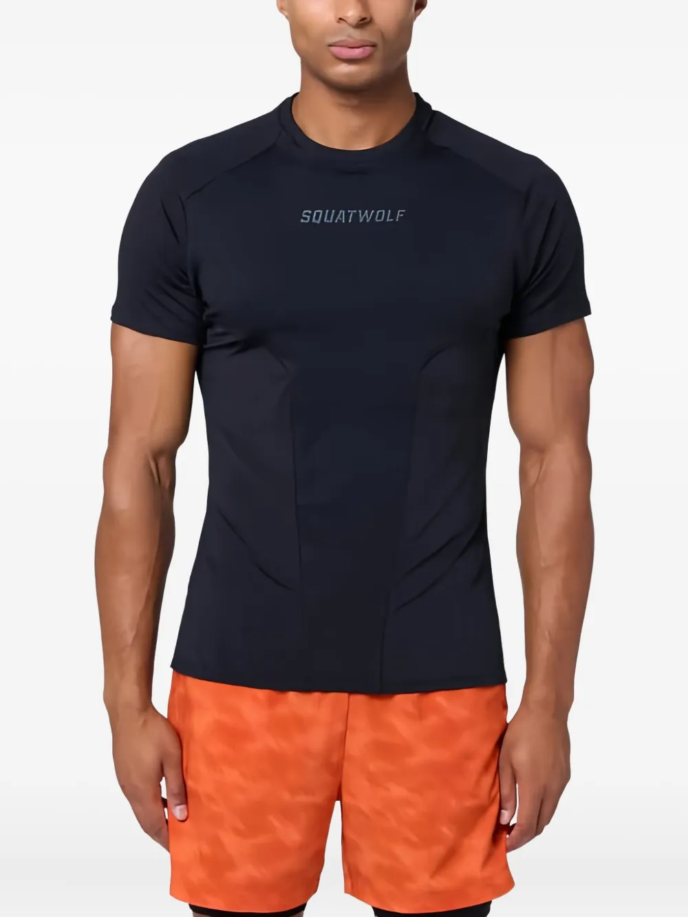 SQUATWOLF Alpha panelled short-sleeve T-shirt | Black | Image 1