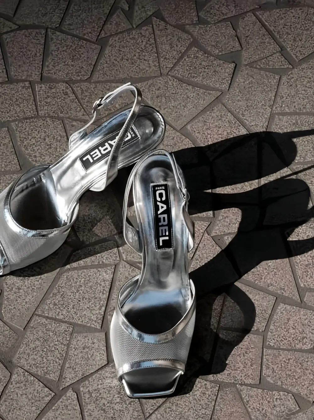 Carel Paris Anastasia sandalen met hak Zilver