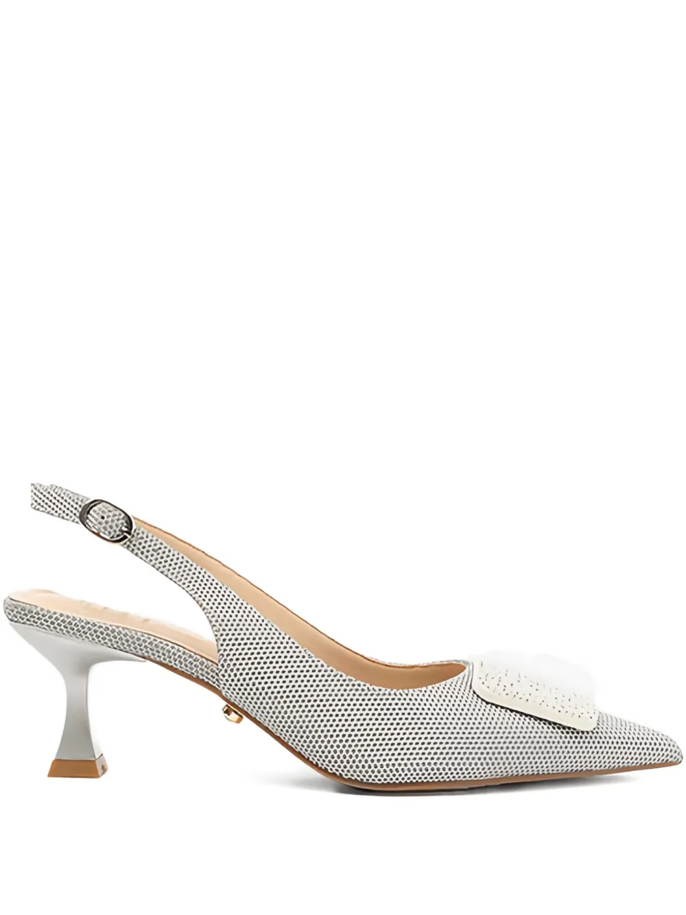 Twenty Four Haitch 60mm Gemelli Crystal-embellished Pumps In Silver