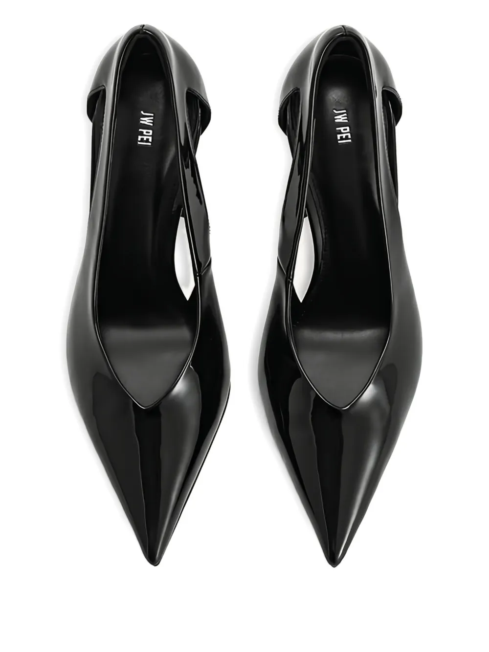 Jw Pei 85mm Alessia Cut-out Geometric Heel Pumps In Black