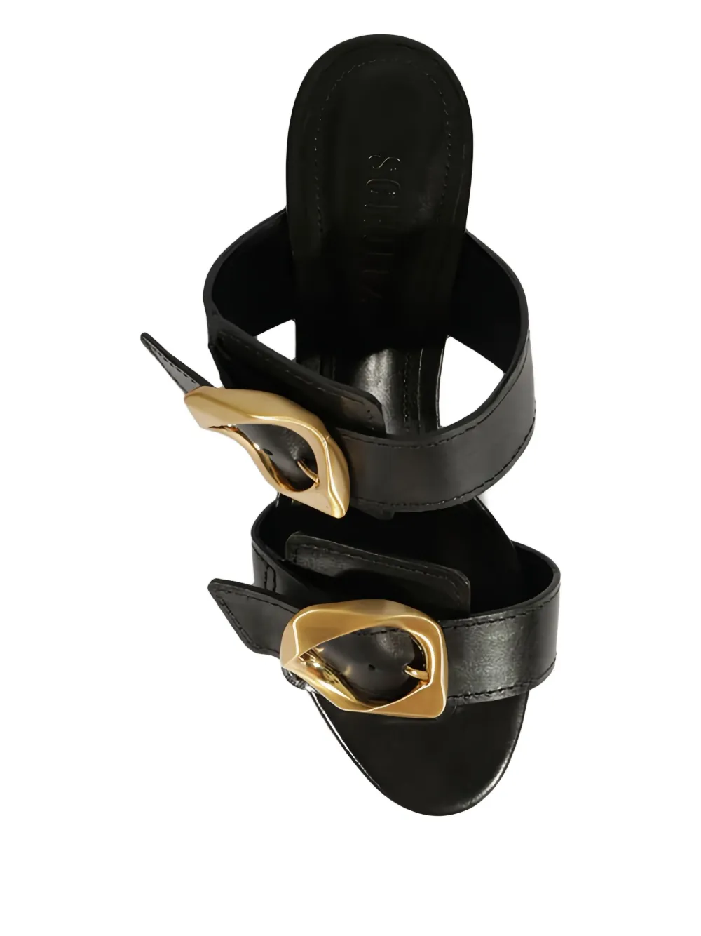 Schutz 60 mm Olga sandalen met gesp en hak Zwart