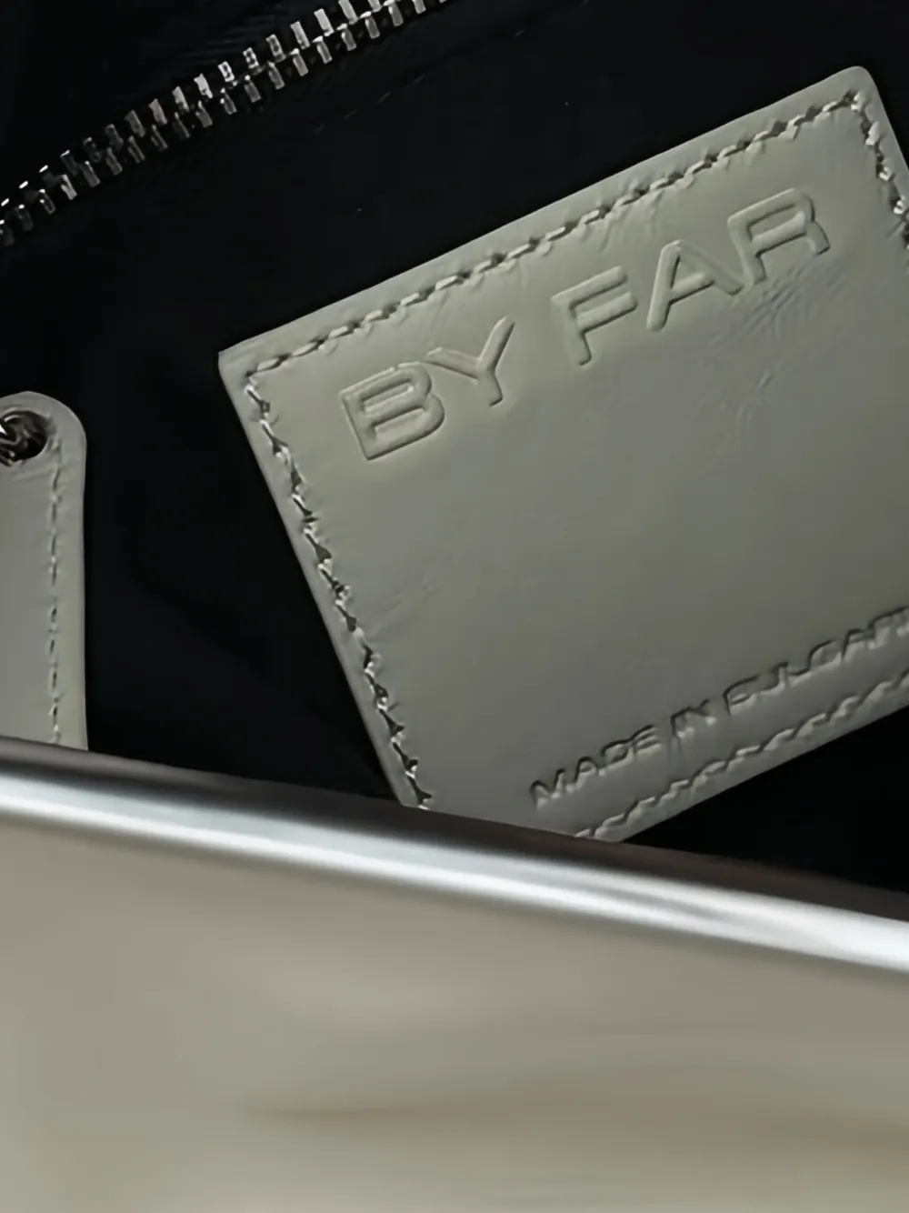 By Far Prisma Chain Shoulder Bag In Neutral