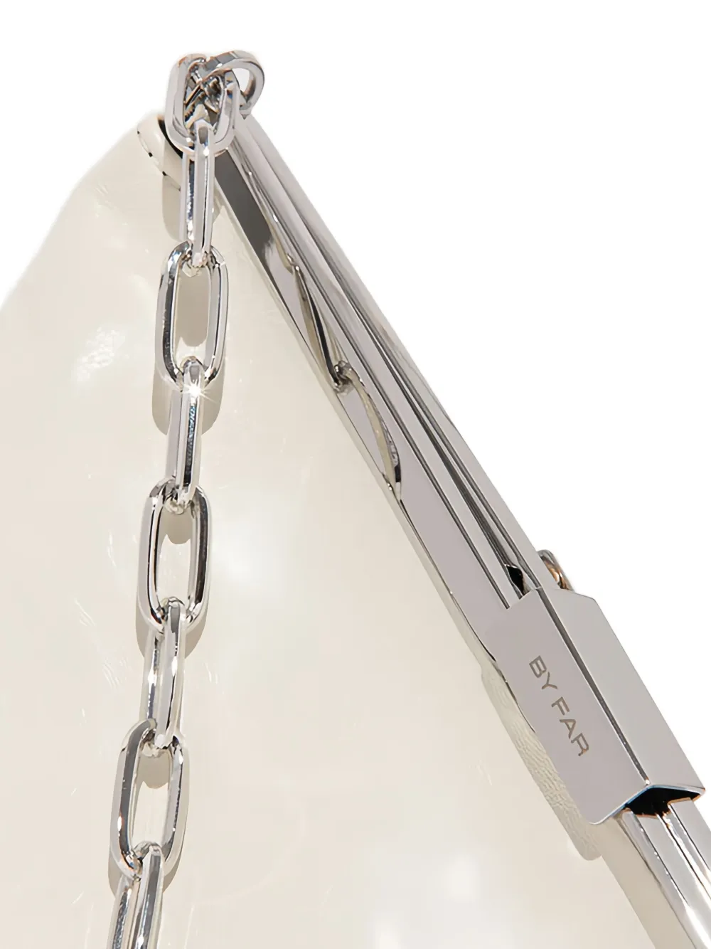 By Far Prisma Chain Shoulder Bag In Neutral