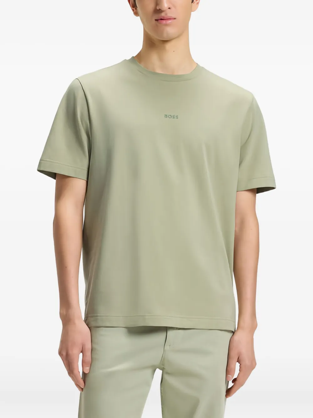 BOSS T-shirt met logo Groen