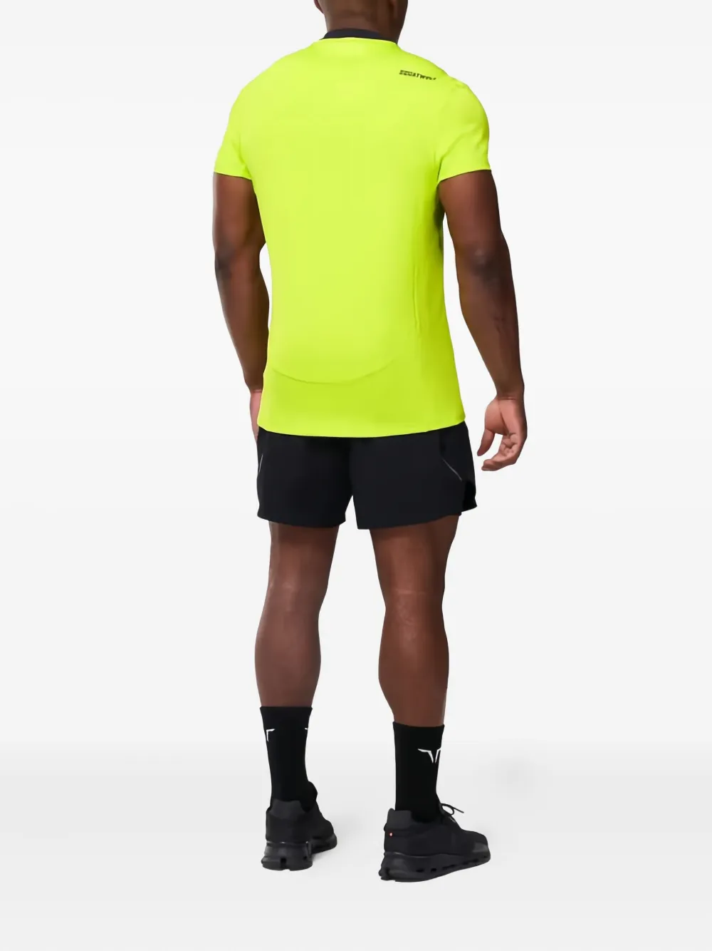Squatwolf Summerlite V-neck Logo Performance T-shirt In Yellow