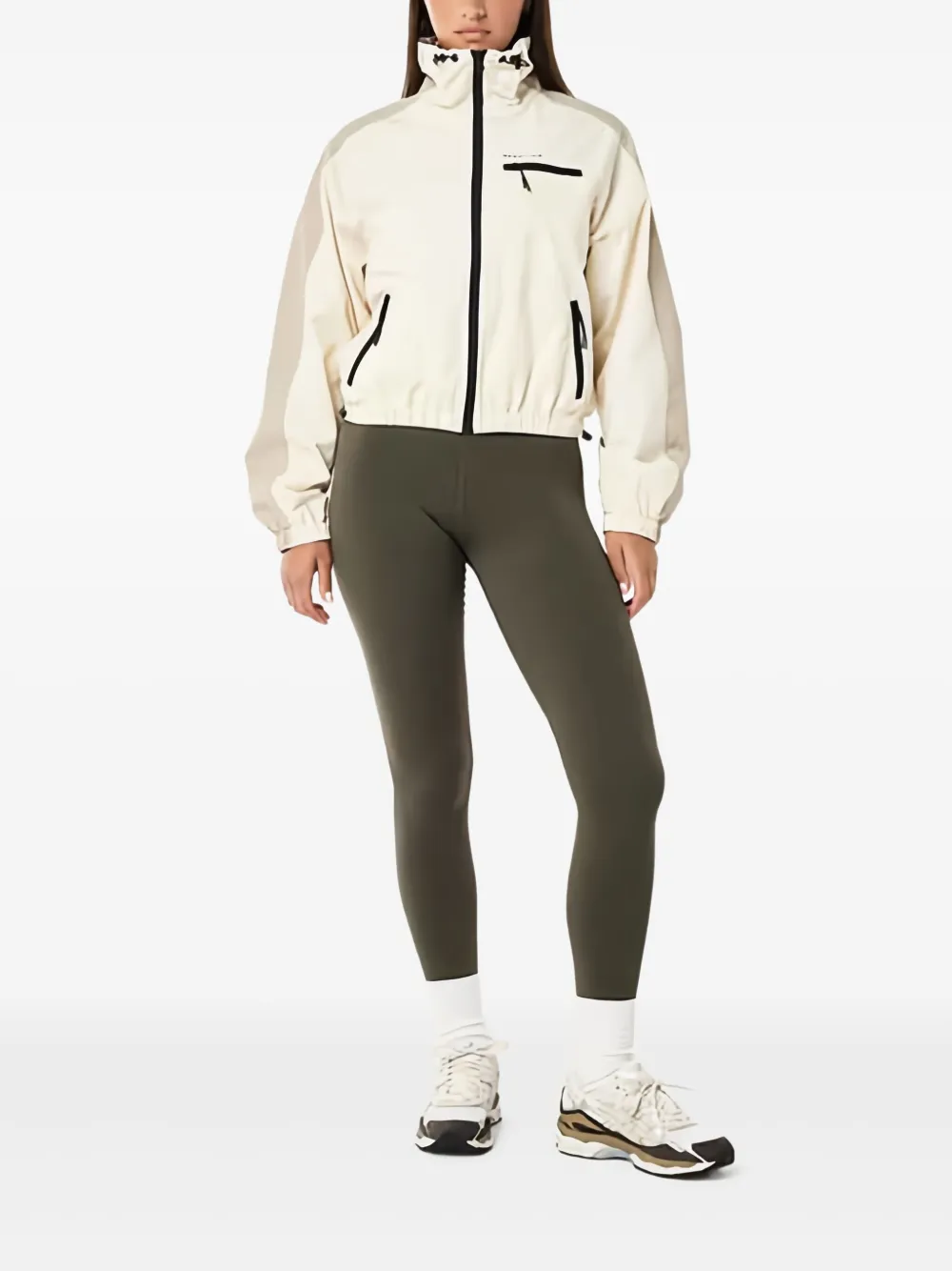 P.e Nation Trek Zip-up Track Jacket In Neutral