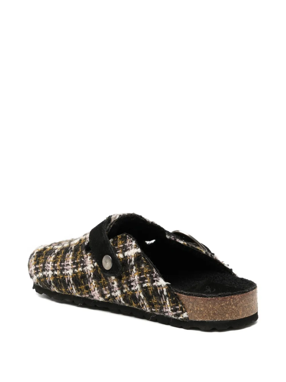 Taji X Faliero Sarti Tweed Mules In Brown