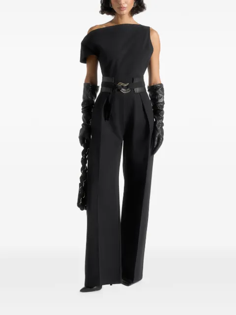 Manière De Voir Valerie tailored off shoulder jumpsuit with belt