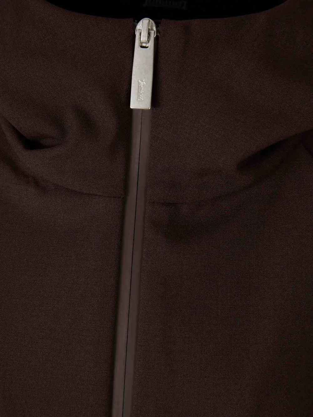 Laminar High-collar Coat In Brown