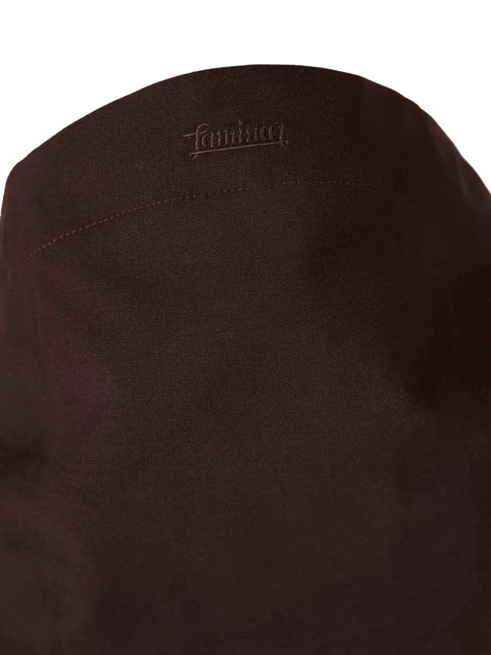 Laminar High-collar Coat In Brown