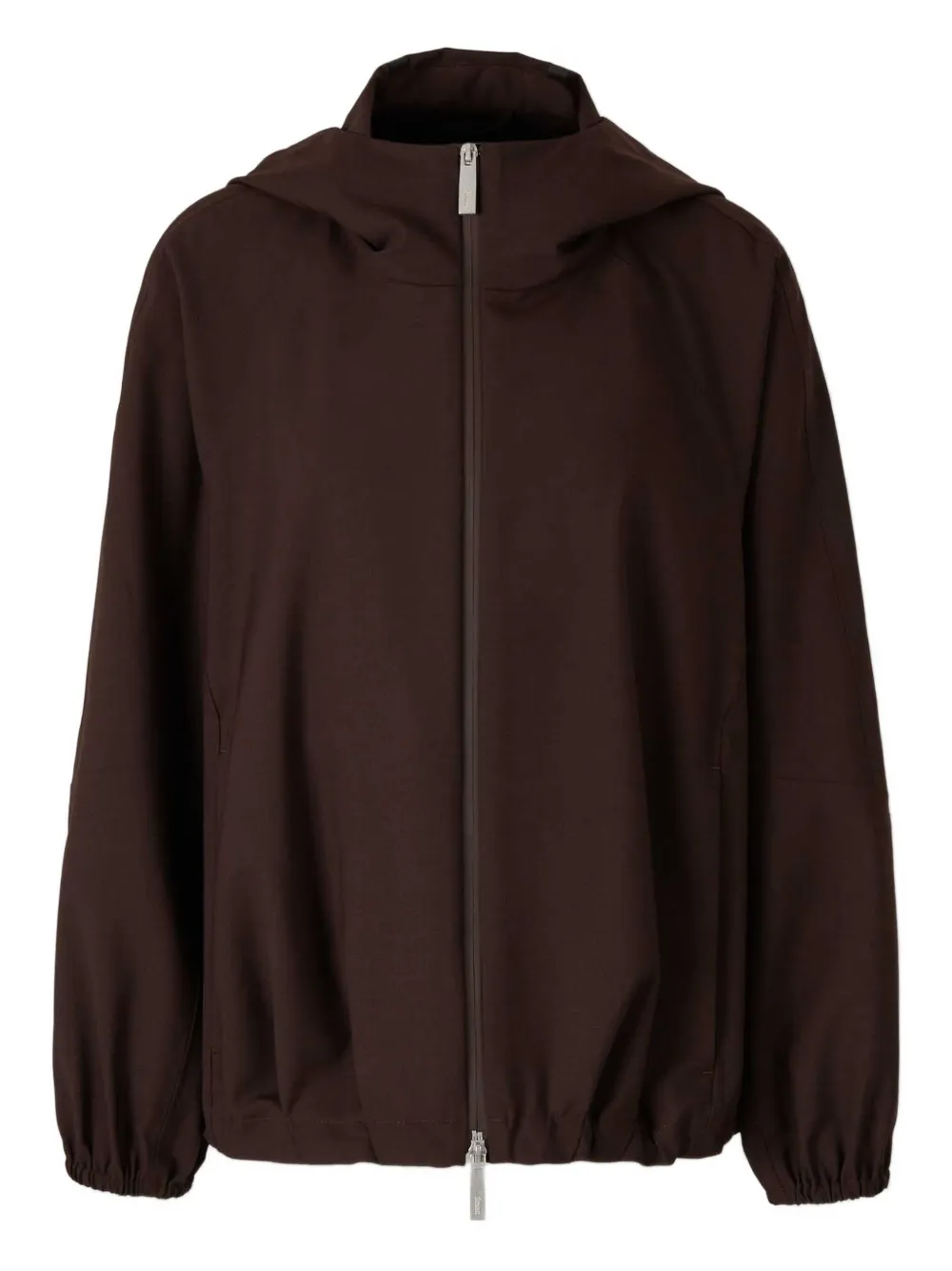 Laminar High-collar Coat In Brown