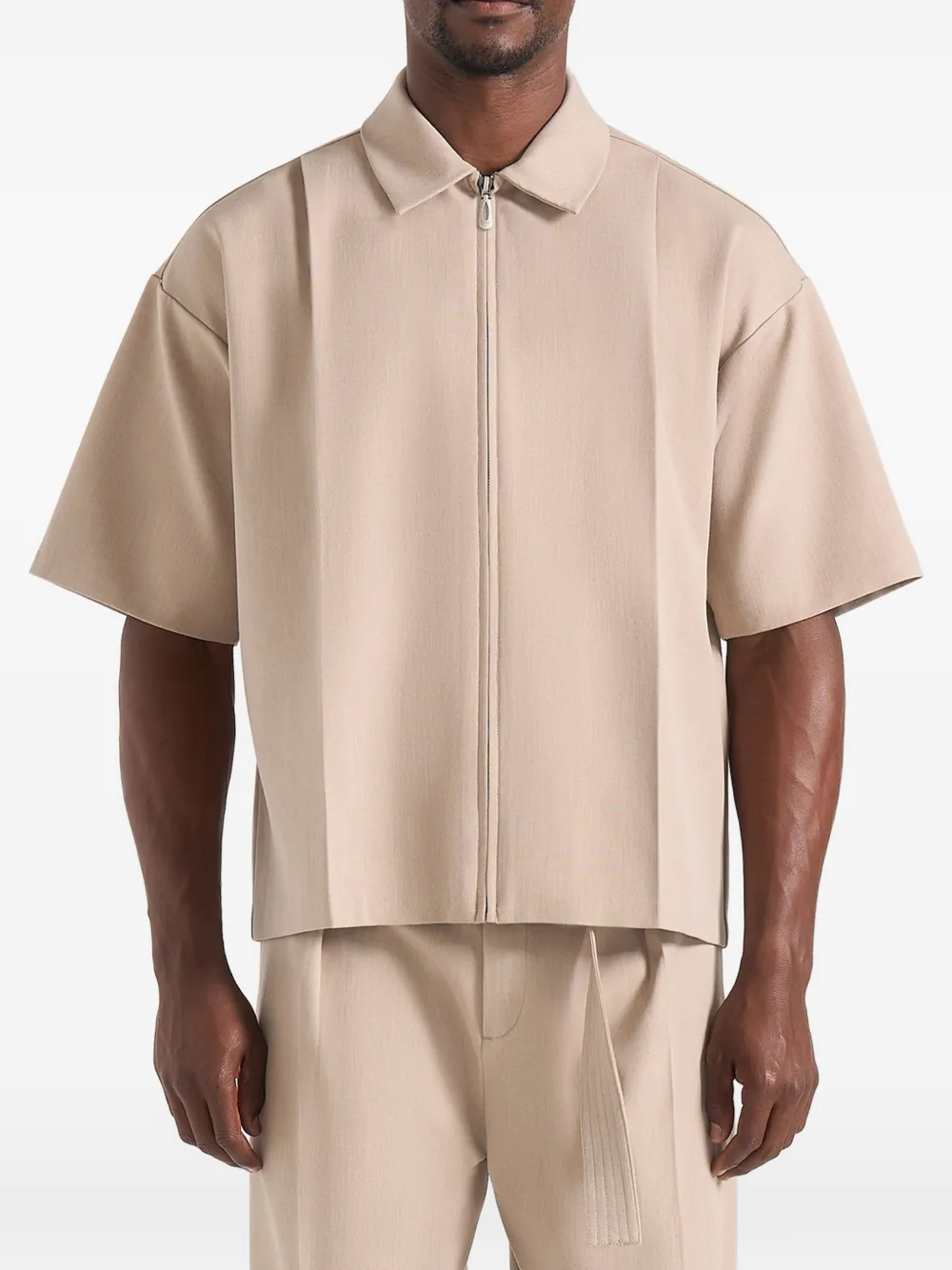 Manière De Voir zip-up shirt - Toni neutri