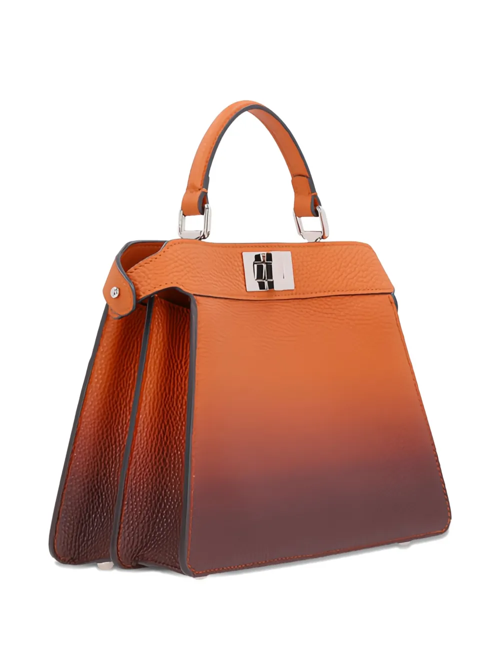 FENDI small Peekaboo ISeeU leather tote bag - Bruin