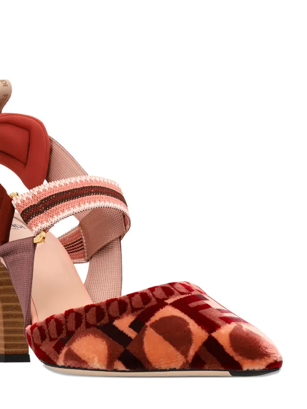 FENDI コリブリ スリングバックシューズ レッド 23㎝ FENDI 85mm Colibri Slingback Pumps | Red | FARFETCH