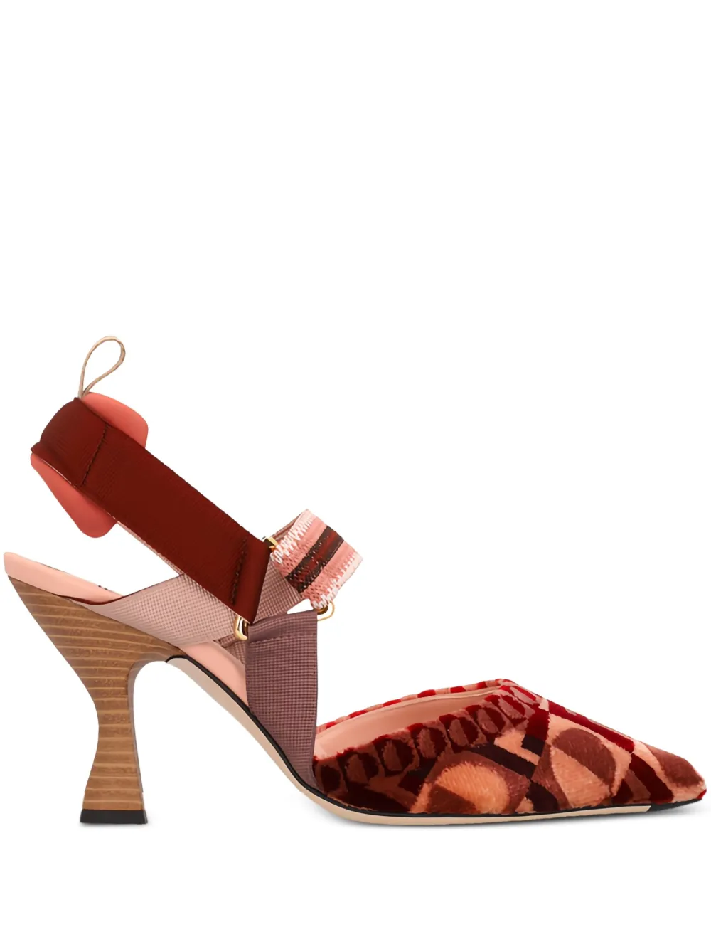 FENDI 85 mm Colibri slingback pumps Rood