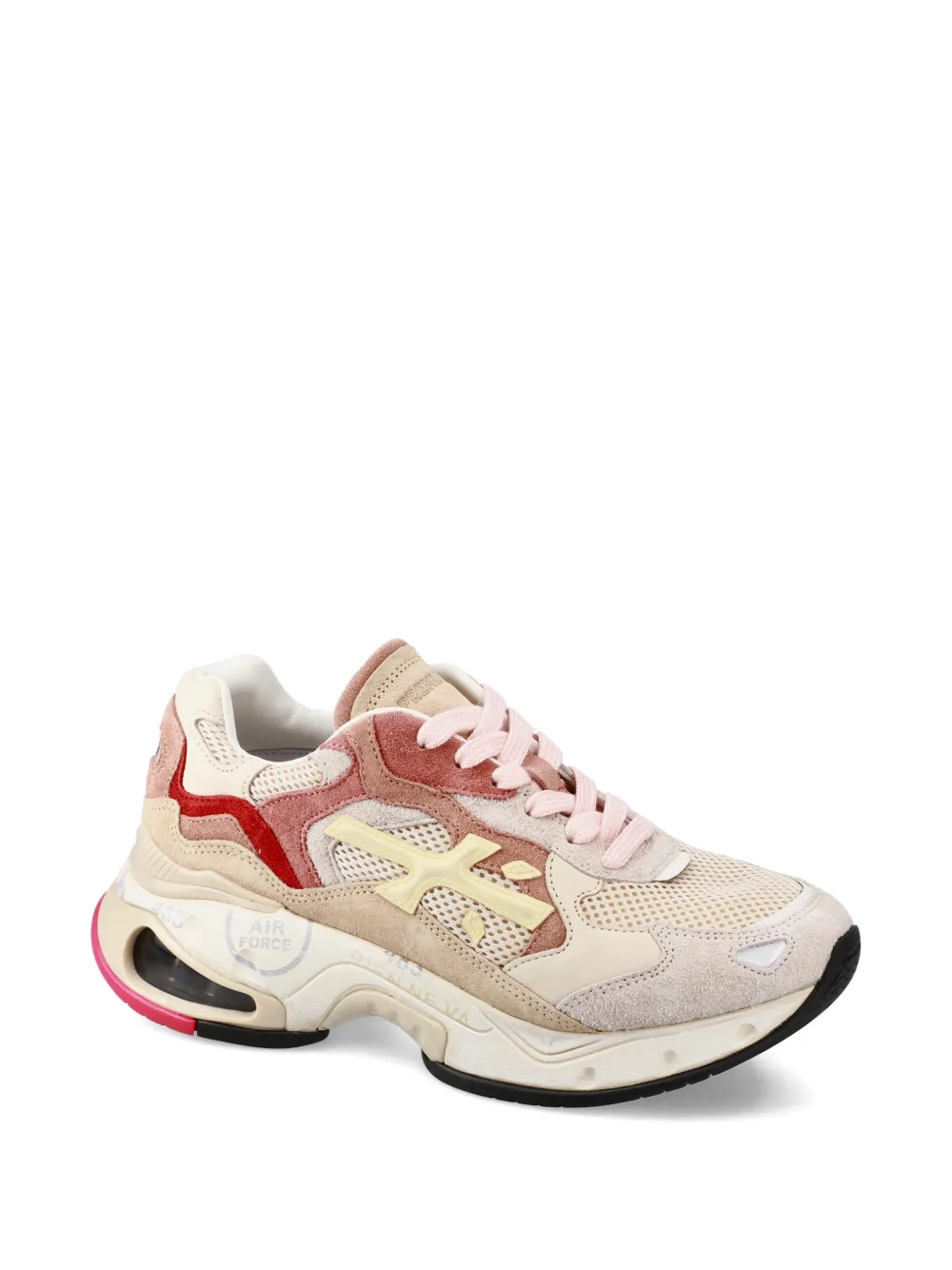 Premiata Sharkyd 423 panelled logo sneakers Beige