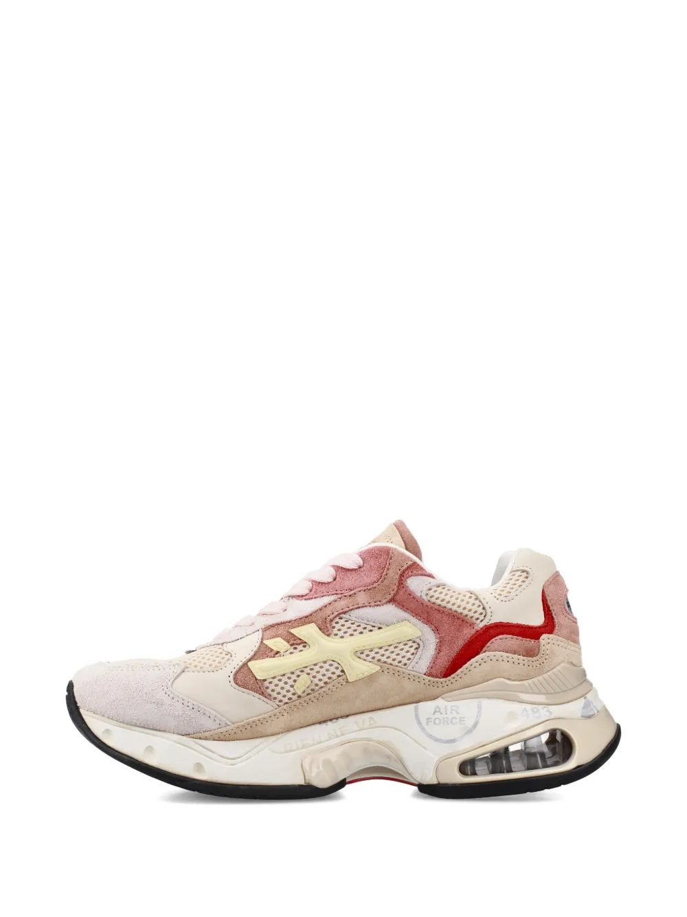 Premiata Sharkyd 423 panelled logo sneakers Beige