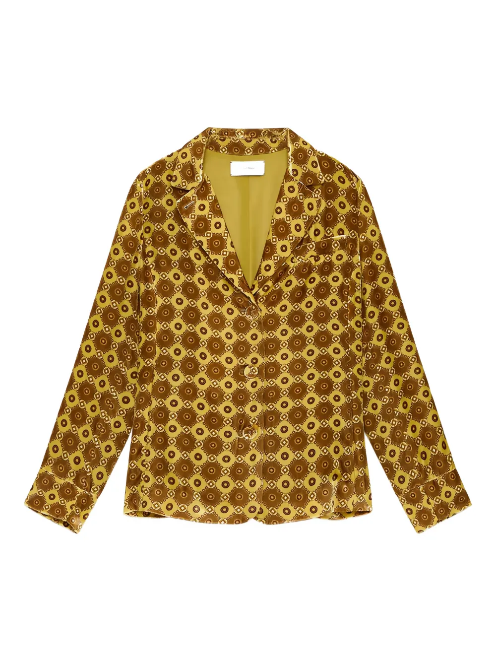 Maliparmi Velvet Patterned Jacket In Yellow