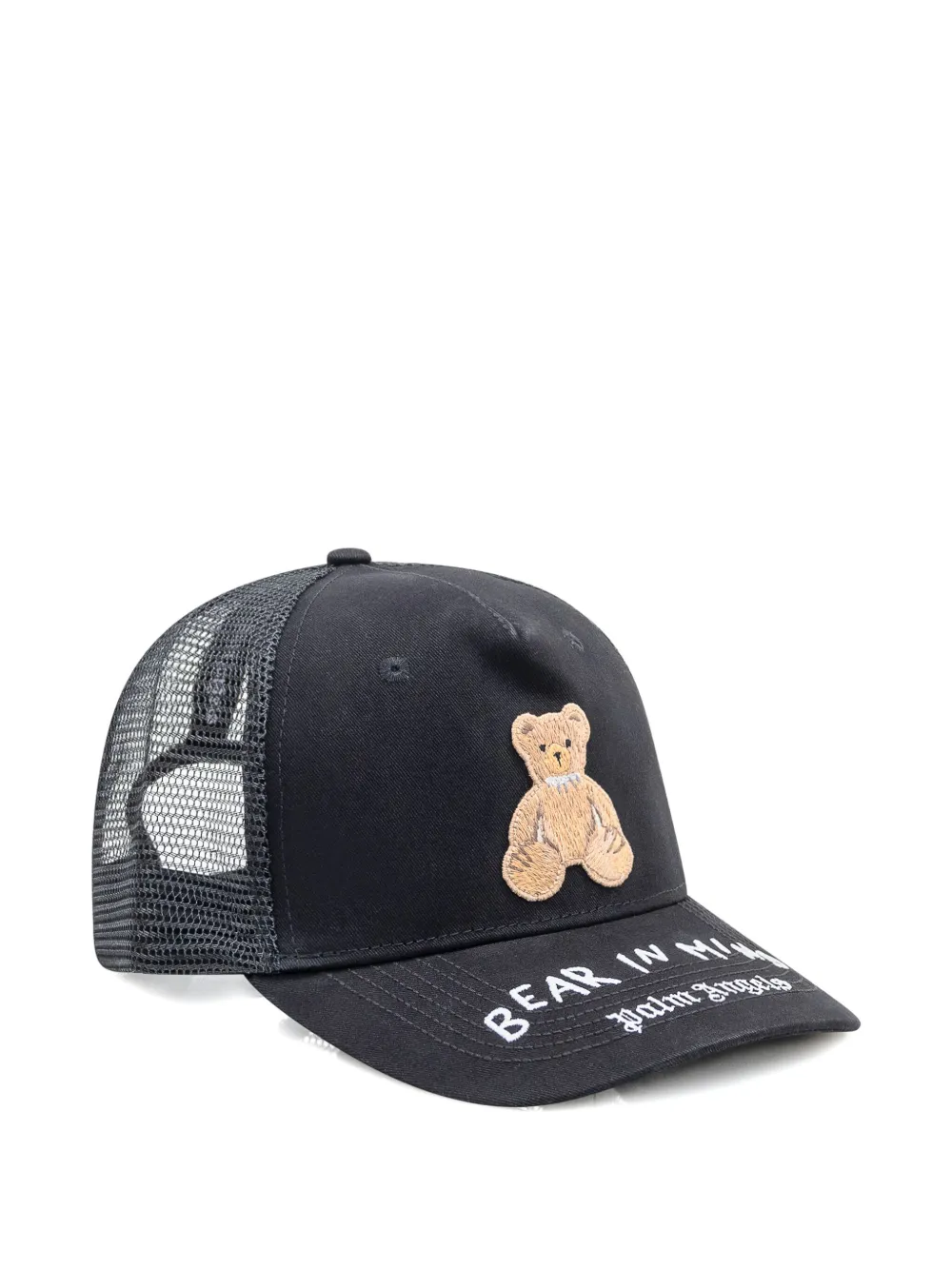 Palm Angels Bear In Mind Black Cap In Black