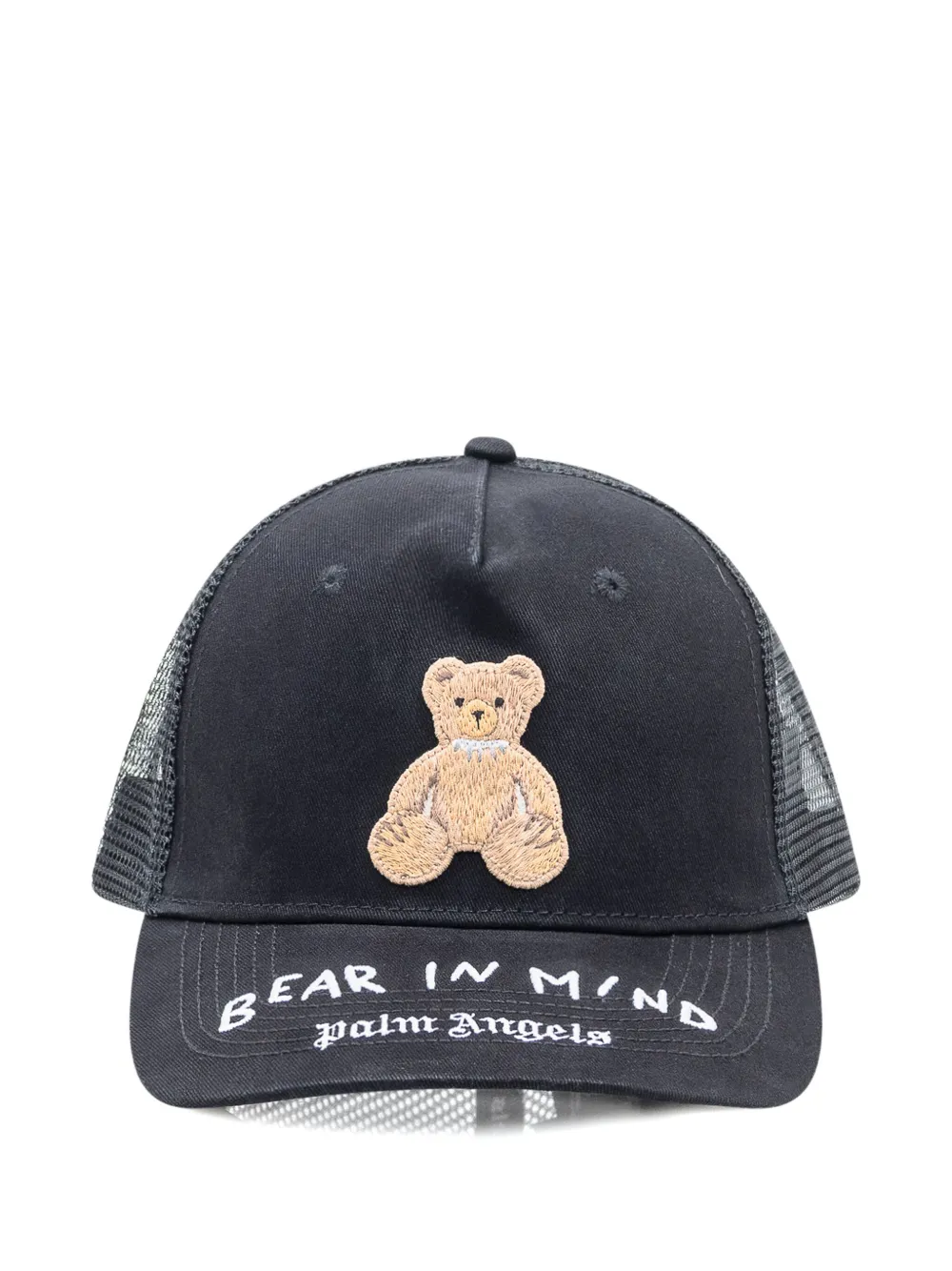 Palm Angels Bear In Mind Black Cap In Black