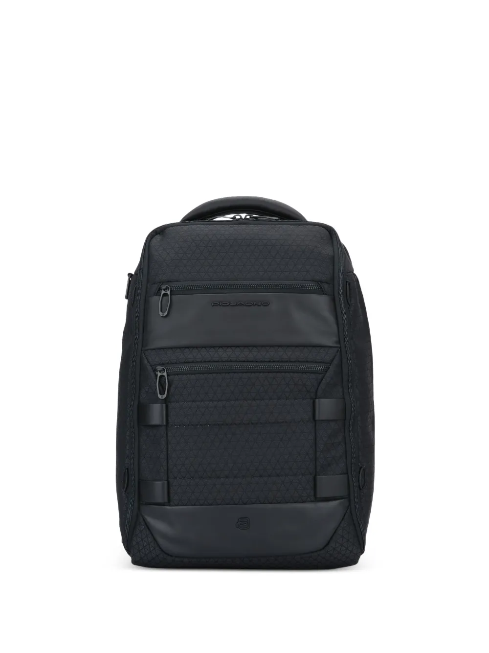 PIQUADRO mochila con placa del logo | negro | Image 1