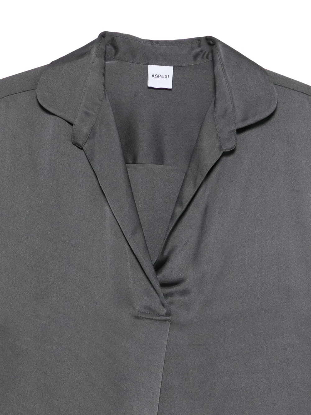 ASPESI Satijnen shirt Grijs