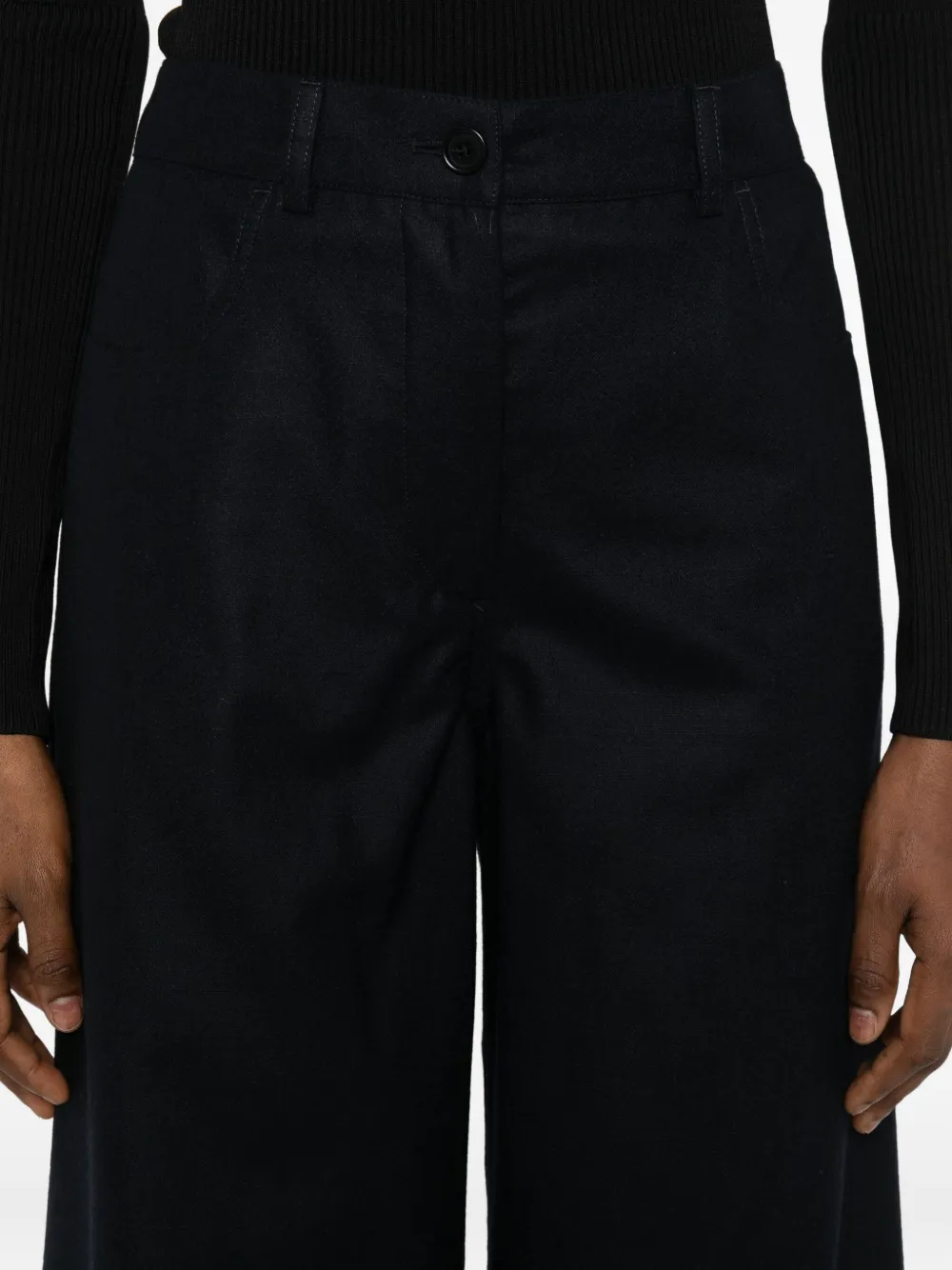 ASPESI Broek met wijde pijpen Blauw