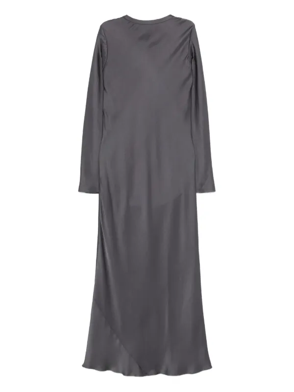 aspesi silk dress Aspesi Silk Maxi Dress In Brown - 40% Off