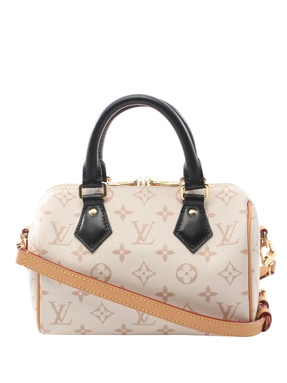 Pre-owned Louis Vuitton 2021-2025 Monogram Dune Speedy Bandouliere 20 Satchel In Brown