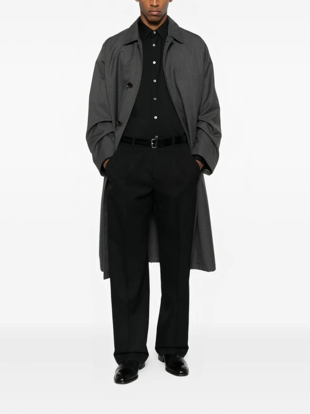 Lardini long-sleeve shirt - Zwart