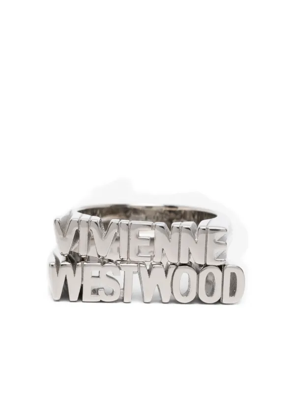Vivienne Westwood ロゴ リング | シルバートーン | FARFETCH JP