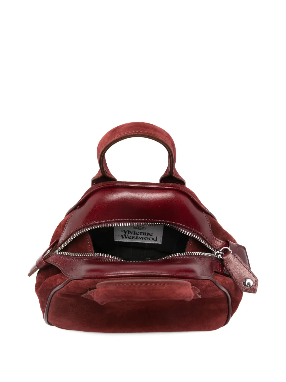 Vivienne Westwood Small Yasmine Orb-appliqué Tote Bag In Burgundy