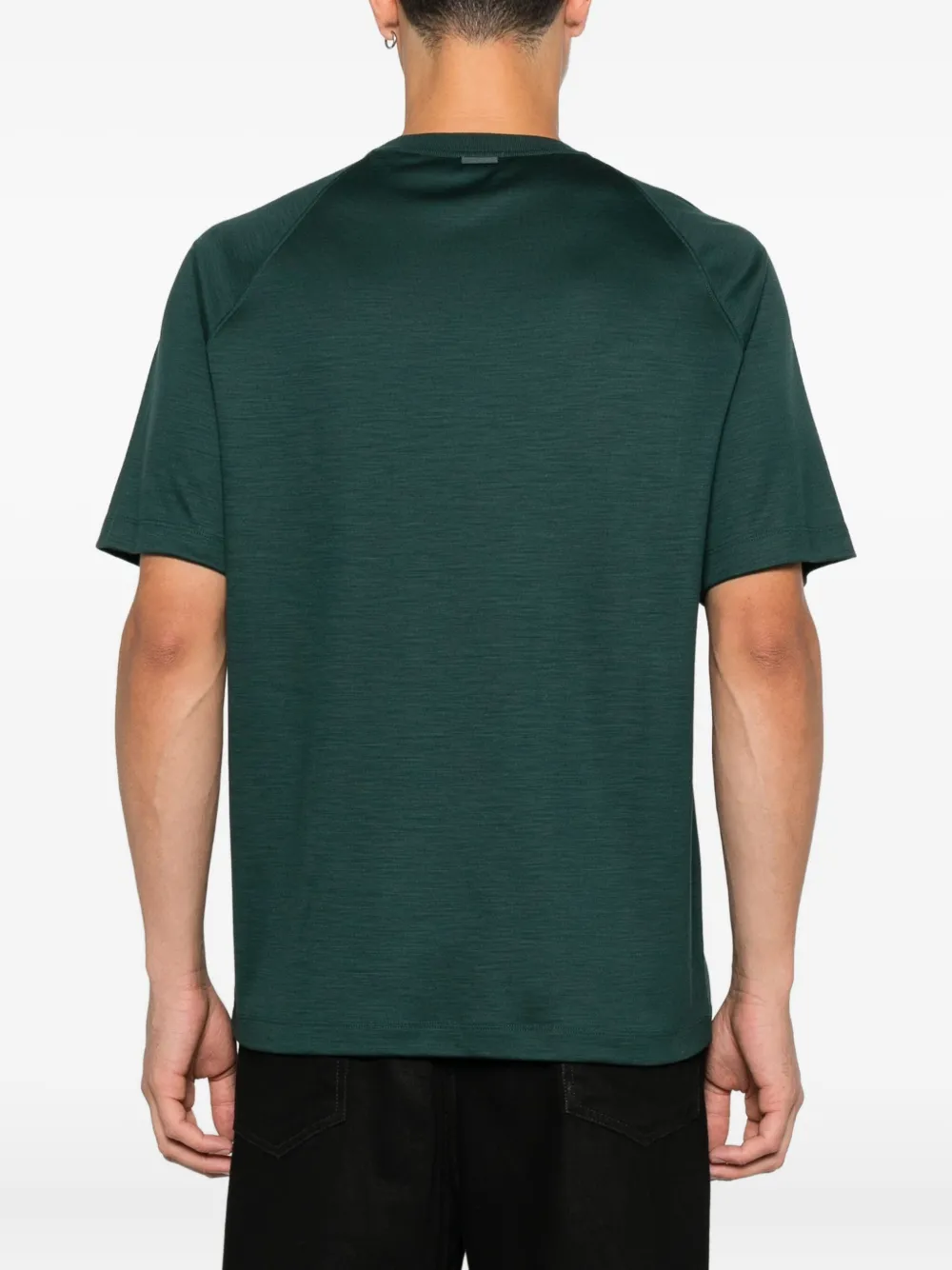 Zegna T-shirt met korte raglan mouwen Groen