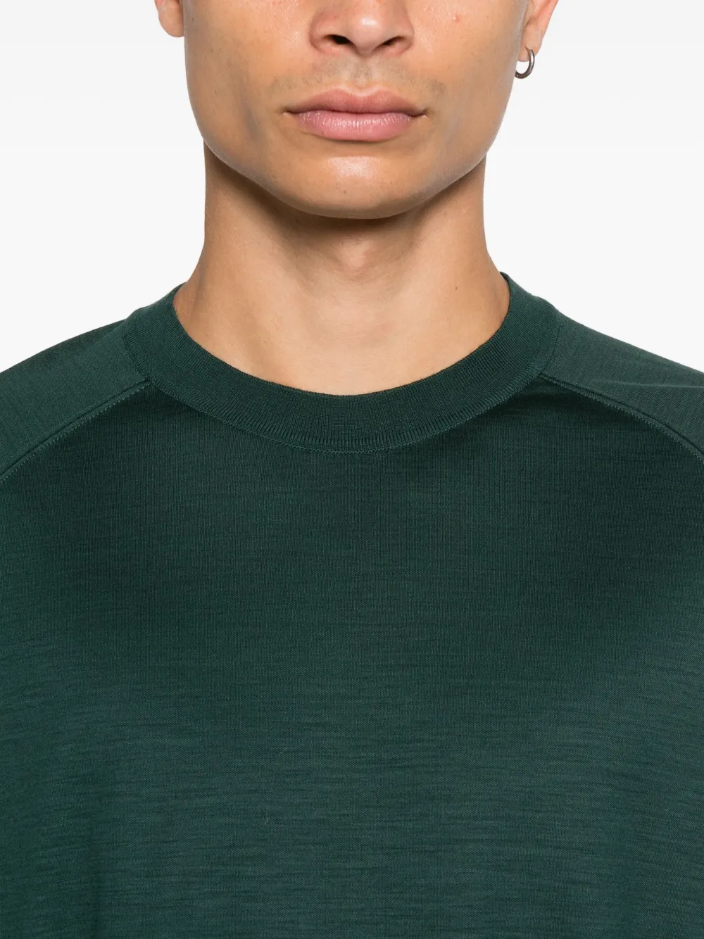 Zegna T-shirt met korte raglan mouwen Groen