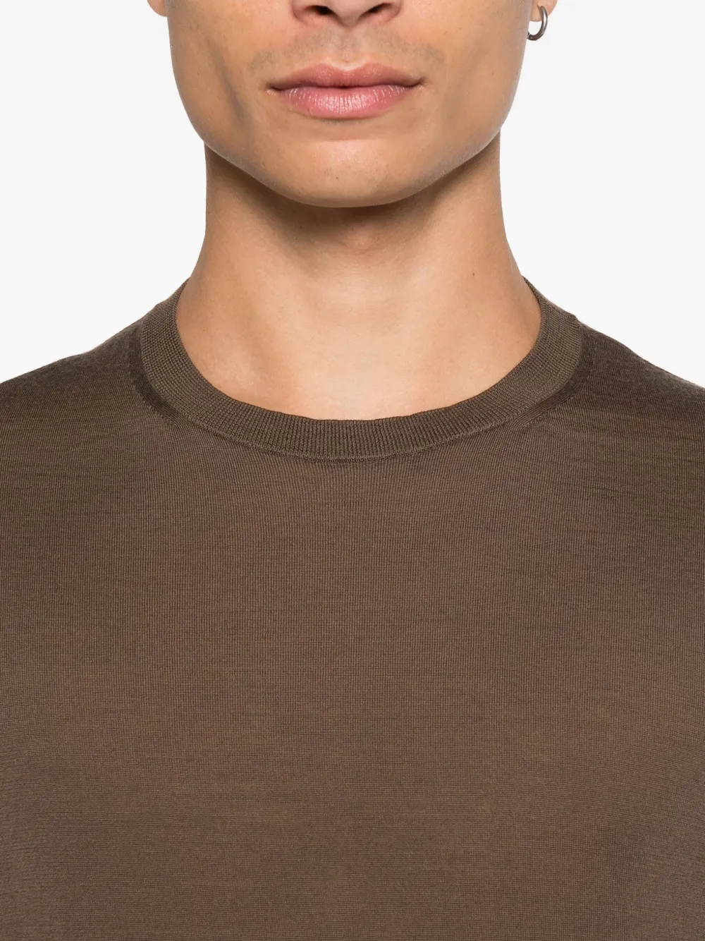 Zegna Sweater met ronde hals Bruin